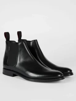 PS Paul Smith Black Augustus Leather Boots