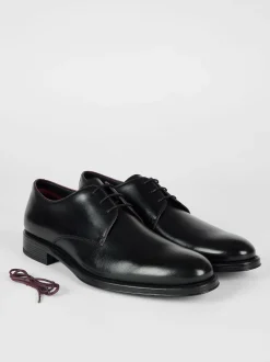 PS Paul Smith Black Leather Derby Shoes