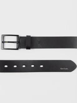 PS Paul Smith Black Logo Stripe Detail Belt