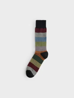 PS Paul Smith Black Olive Patterned Socks 3 Pack