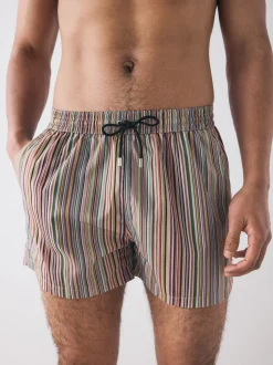 PS Paul Smith Black Printed Swim Shorts