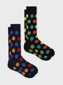 PS Paul Smith Black Spots Pattern Socks