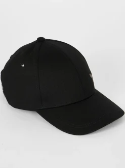 PS Paul Smith Black Zebra Print Logo Cotton Cap