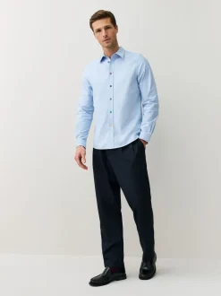 PS Paul Smith Blue Tailored-Fit Logo Shirt