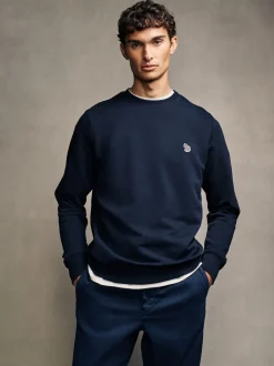 PS Paul Smith Navy Logo Crew Neck Sweatshirt