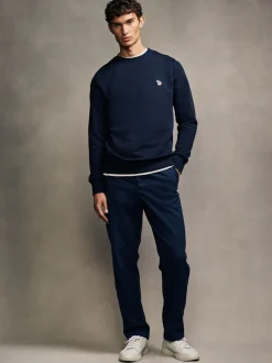 PS Paul Smith Navy Logo Crew Neck Sweatshirt