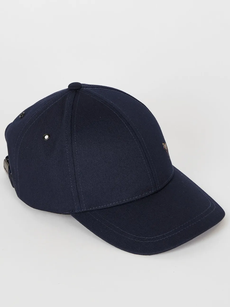 PS Paul Smith Navy Zebra Print Logo Cotton Cap
