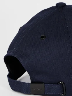 PS Paul Smith Navy Zebra Print Logo Cotton Cap