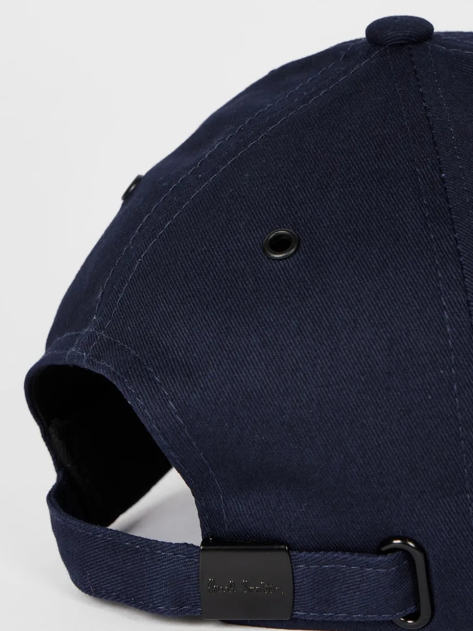 PS Paul Smith Navy Zebra Print Logo Cotton Cap