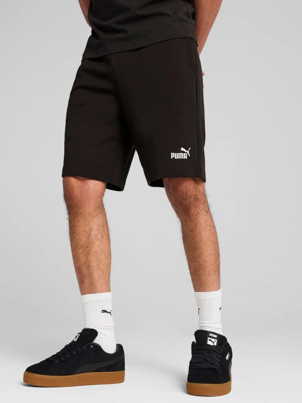 Puma Black Mens Essentials No. 1 Logo 10" Shorts