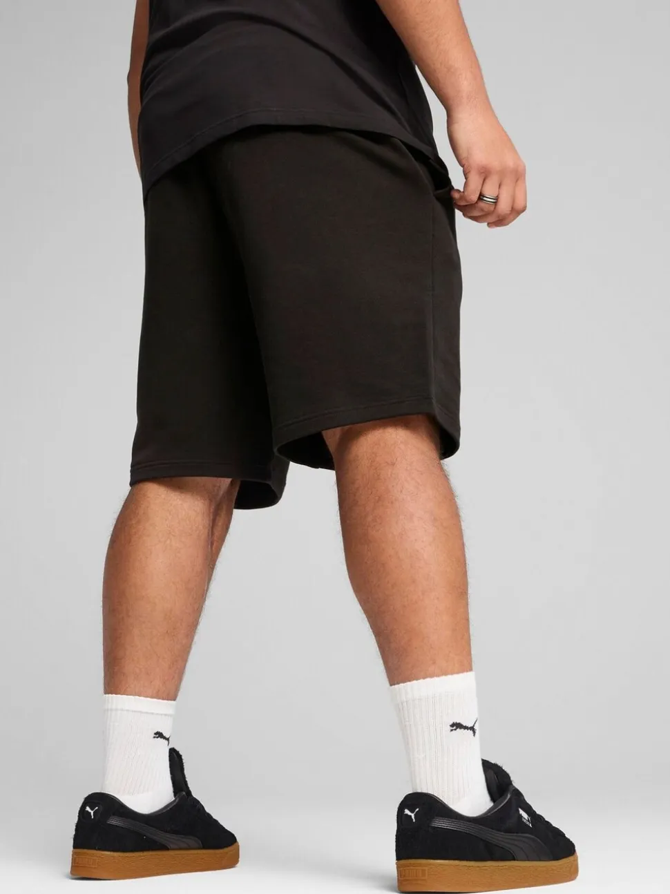 Puma Black Mens Essentials No. 1 Logo 10" Shorts