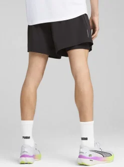 Puma Black Mens Velocity 2-in-1 Running Shorts