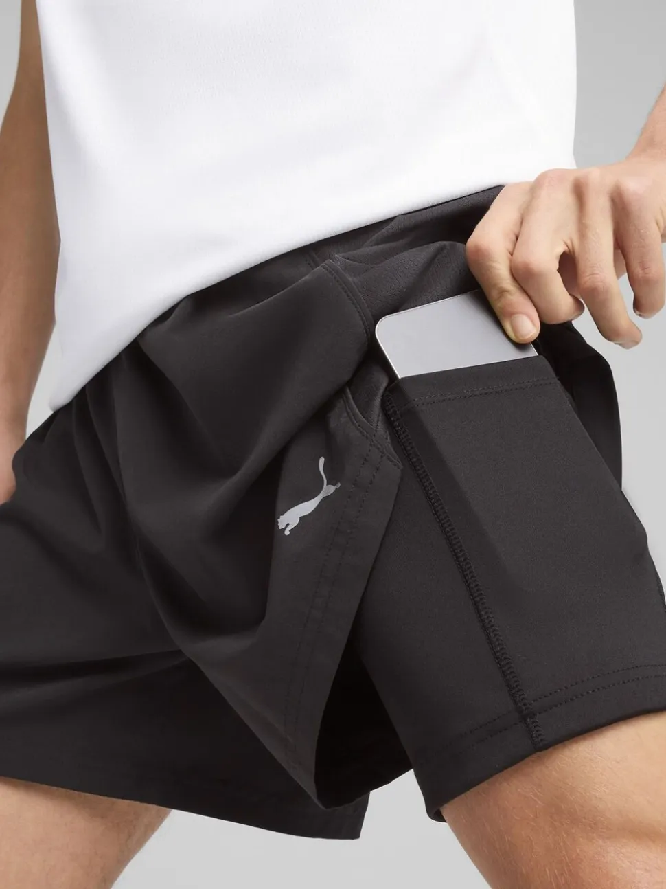 Puma Black Mens Velocity 2-in-1 Running Shorts