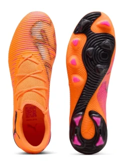 Puma Orange Mens Future 8 Match Low Firm Ground Football Boots