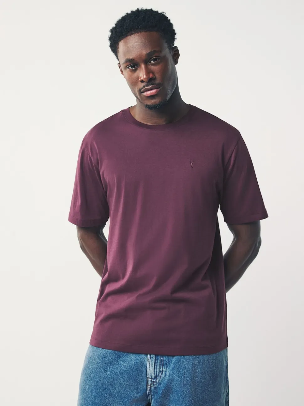Purple / Navy Blue / Orange / Green Regular Fit T-Shirts 4 Pack