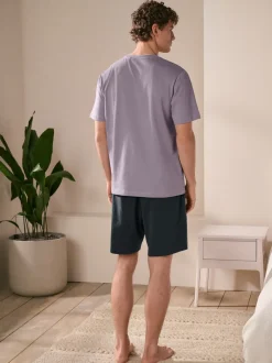 Purple Felix The Cat Jersey Short Pyjamas Set