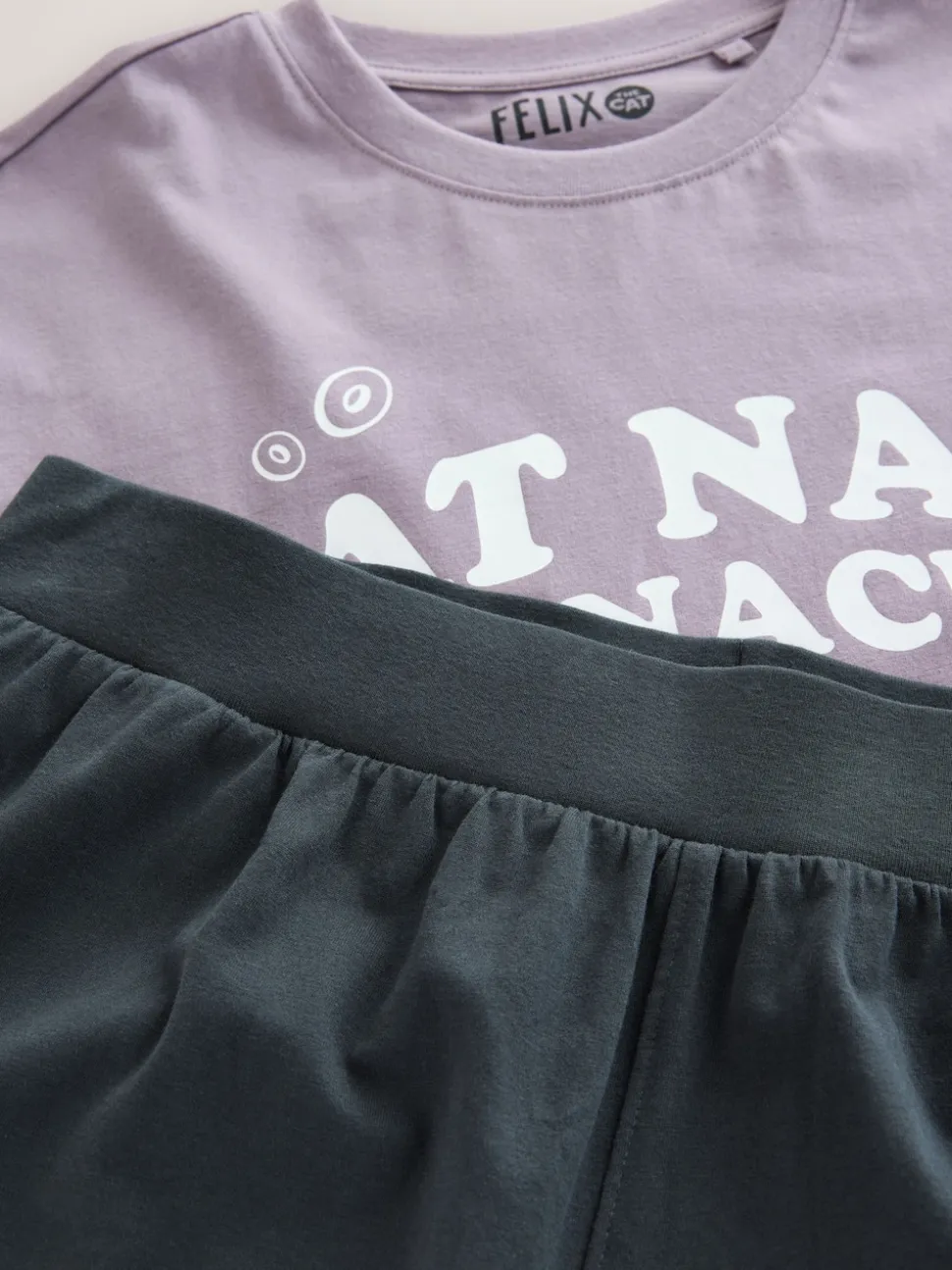 Purple Felix The Cat Jersey Short Pyjamas Set