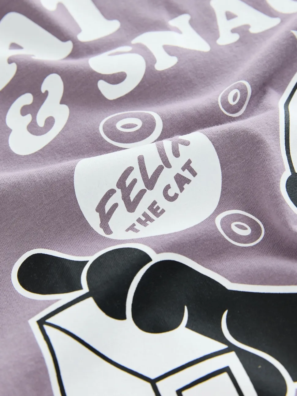 Purple Felix The Cat Jersey Short Pyjamas Set