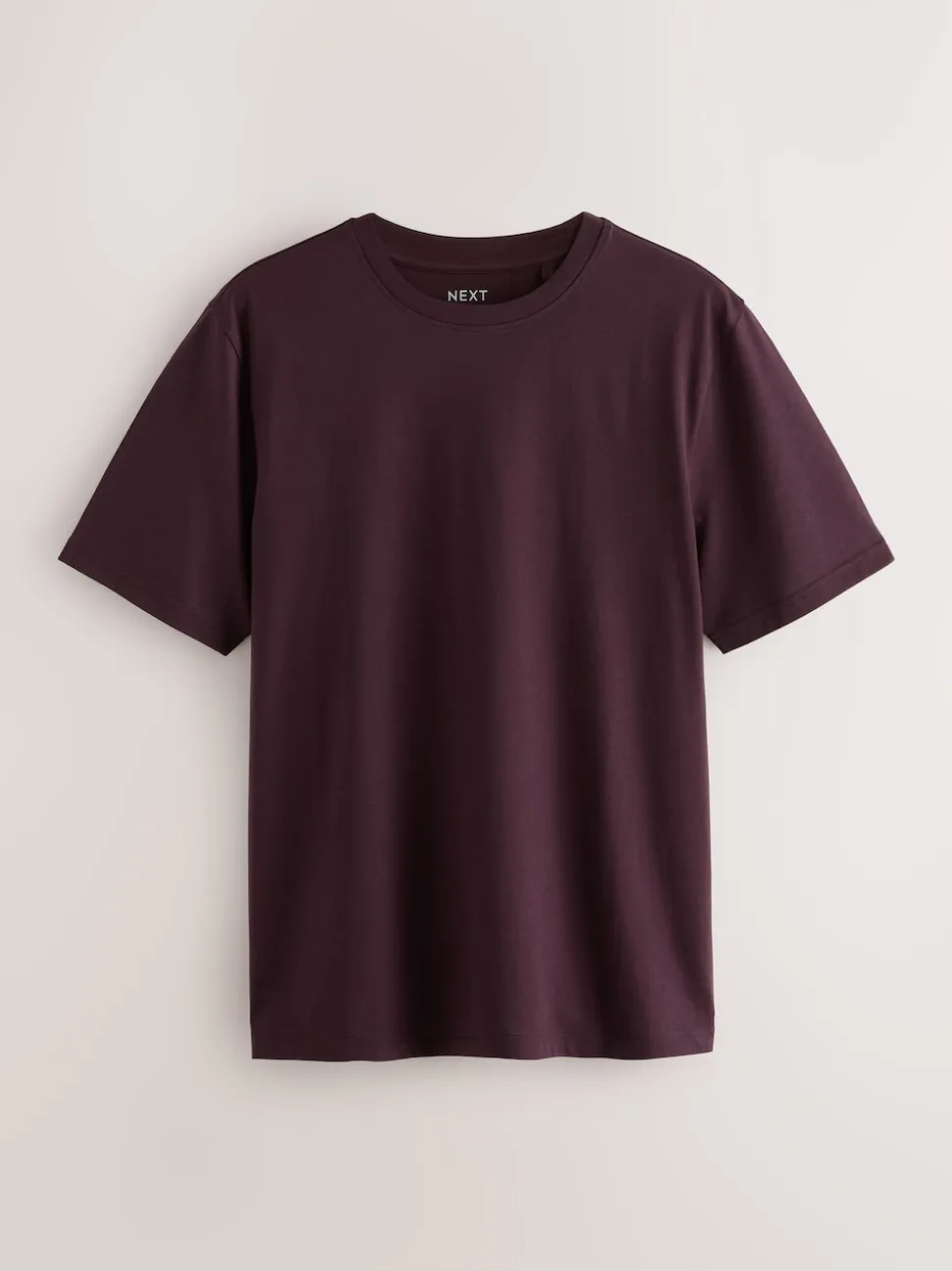 Purple Fig Regular Fit Essential Crew Neck Cotton T-Shirt