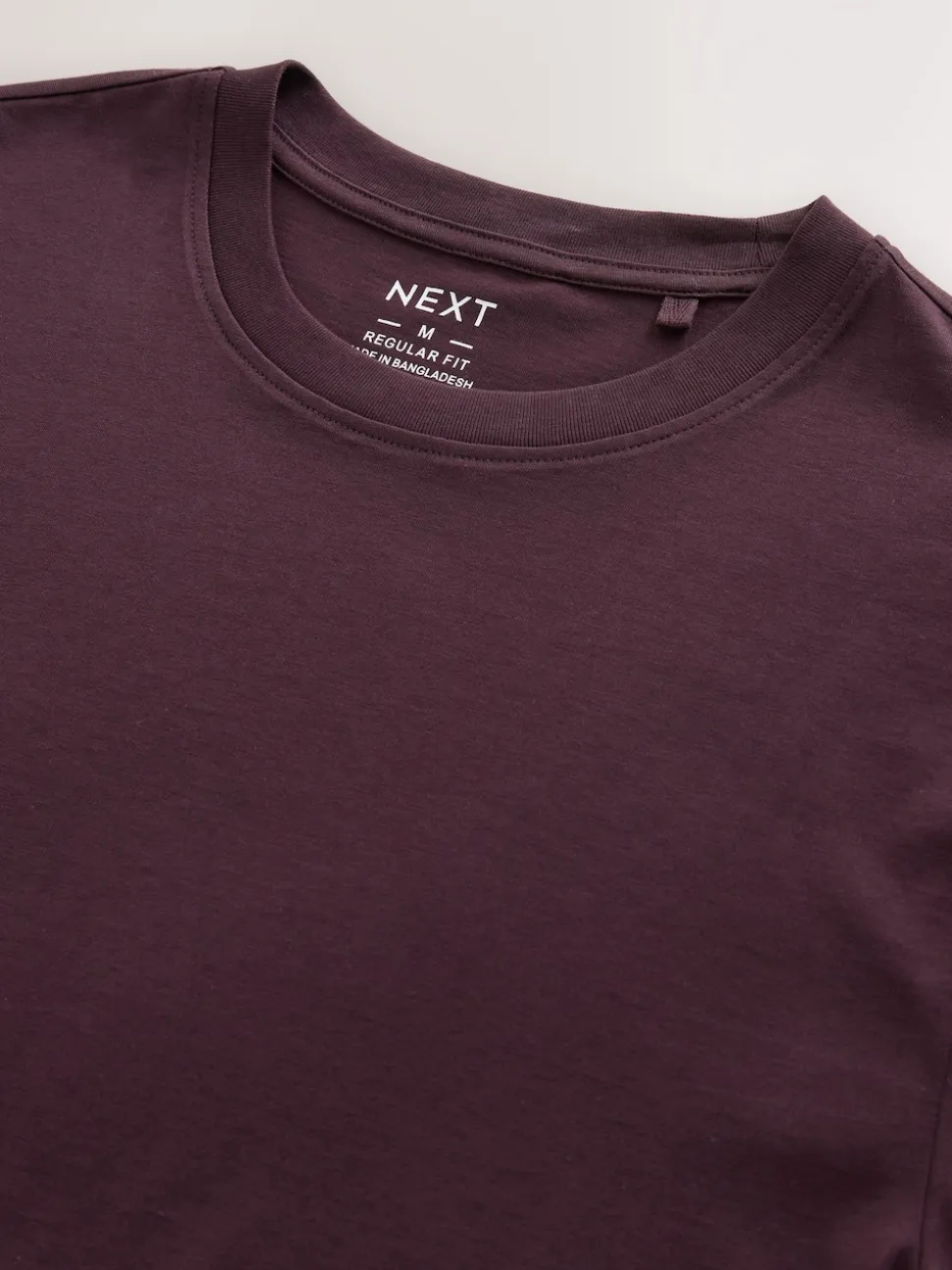 Purple Fig Regular Fit Essential Crew Neck Cotton T-Shirt