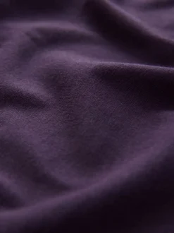 Purple Regular Fit Essential Crew Neck Cotton T-Shirt