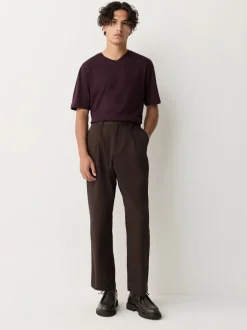 Purple Regular Fit Essential V-Neck T-Shirt
