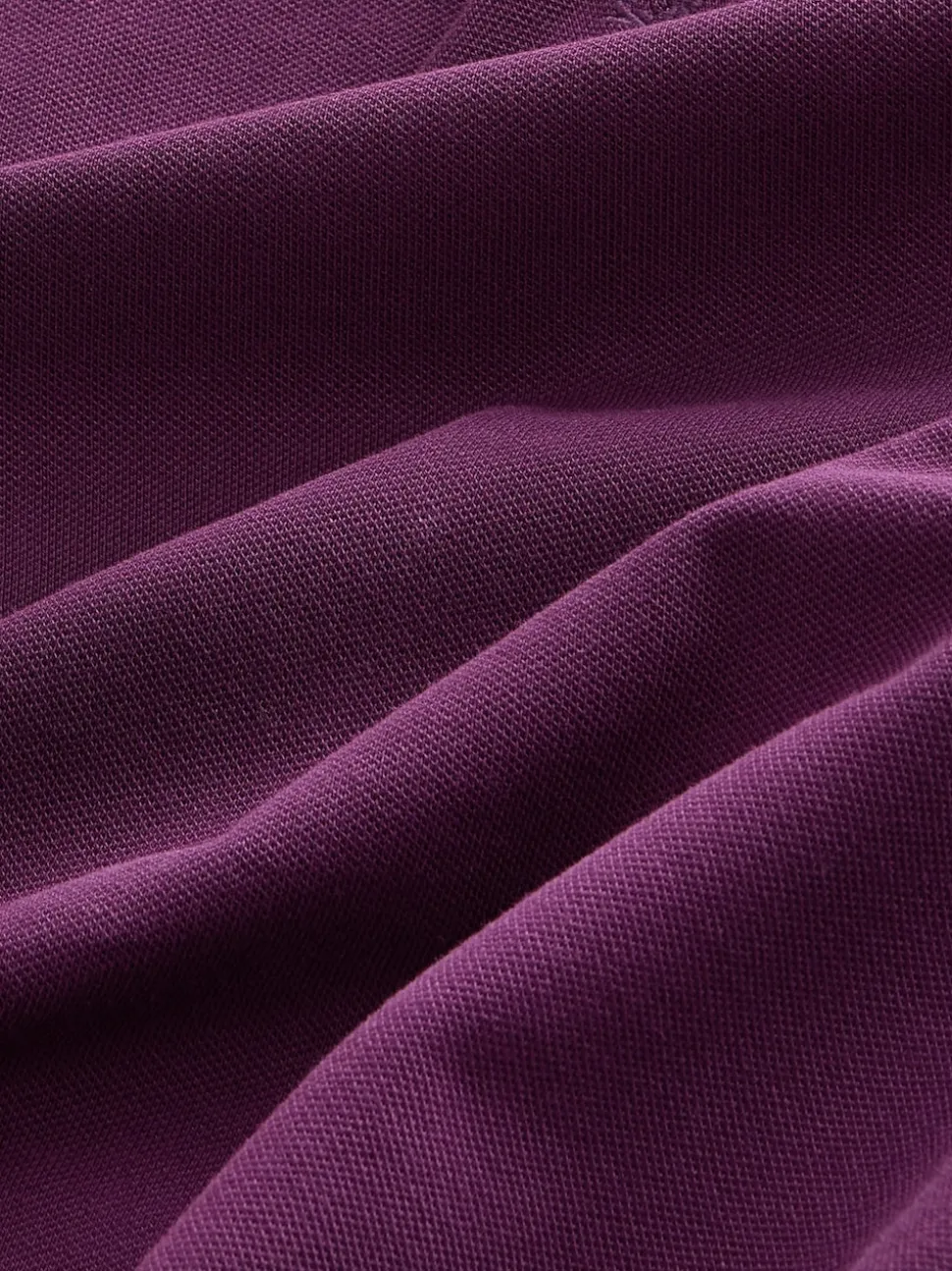 Purple Regular Fit Short Sleeve Pique Polo Shirt