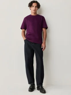 Purple Regular Fit Signature SUPIMA® Cotton Crew Neck T-Shirt