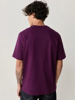 Purple Regular Fit Signature SUPIMA® Cotton Crew Neck T-Shirt