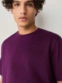 Purple Regular Fit Signature SUPIMA® Cotton Crew Neck T-Shirt