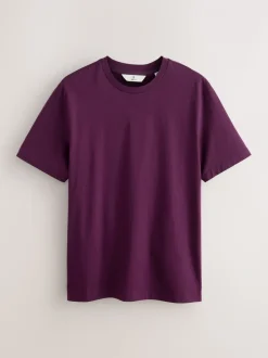 Purple Regular Fit Signature SUPIMA® Cotton Crew Neck T-Shirt