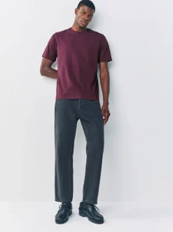 Purple Regular Fit Stag T-Shirt