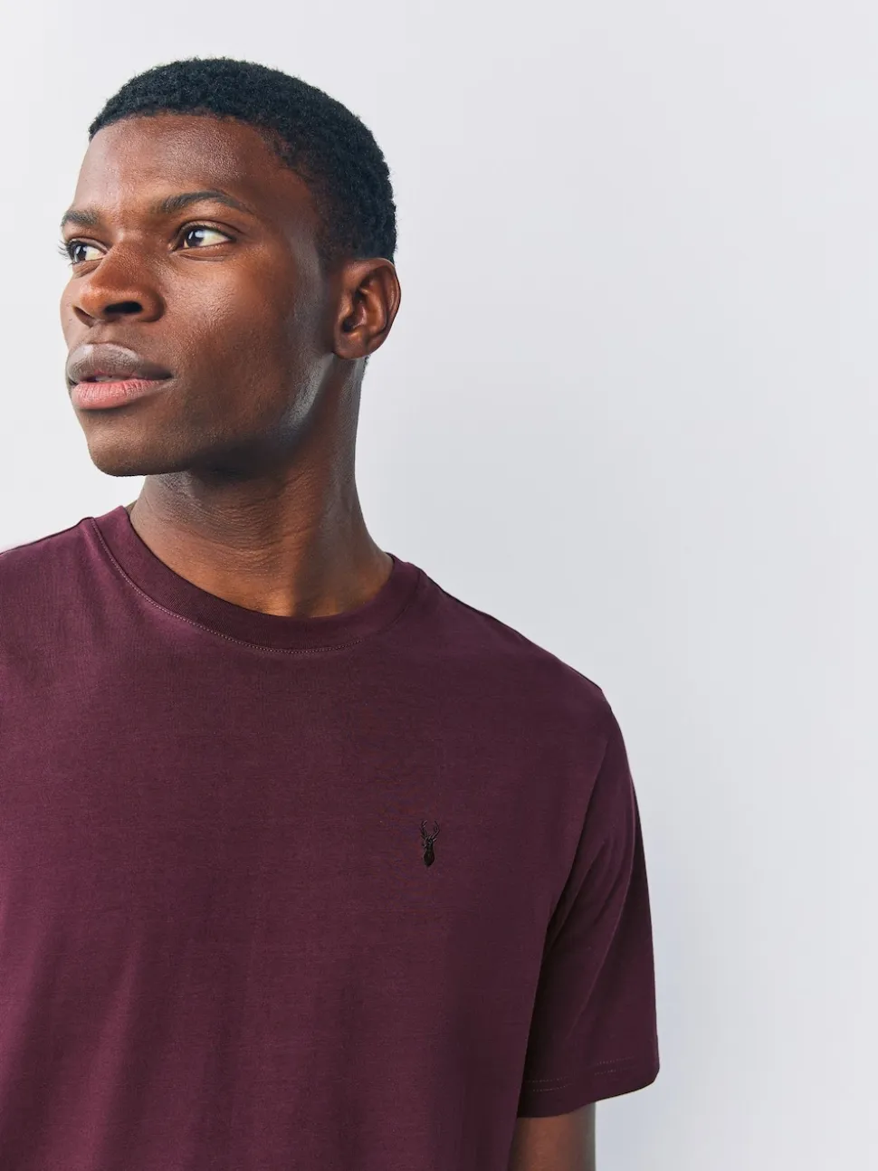 Purple Regular Fit Stag T-Shirt