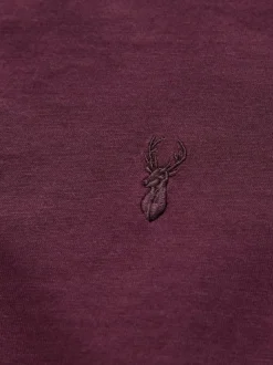 Purple Regular Fit Stag T-Shirt