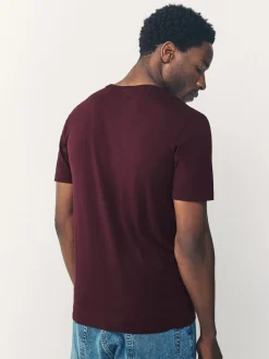 Purple Slim Fit Essential Crew Neck Cotton T-Shirt