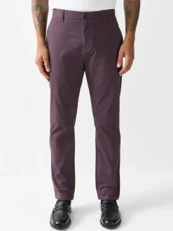 Purple Slim Fit Stretch Chinos Trousers