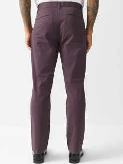 Purple Slim Fit Stretch Chinos Trousers