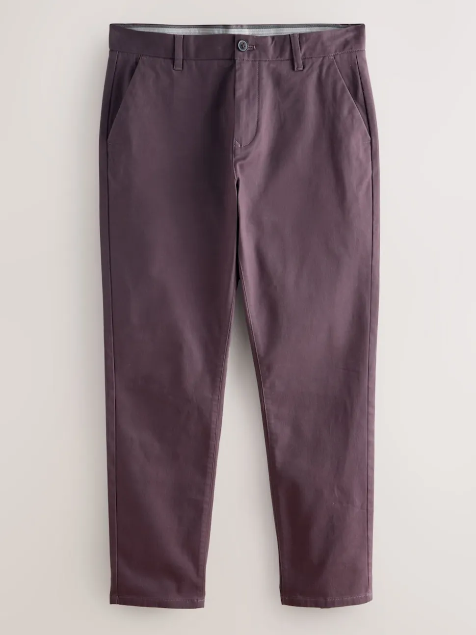 Purple Slim Fit Stretch Chinos Trousers