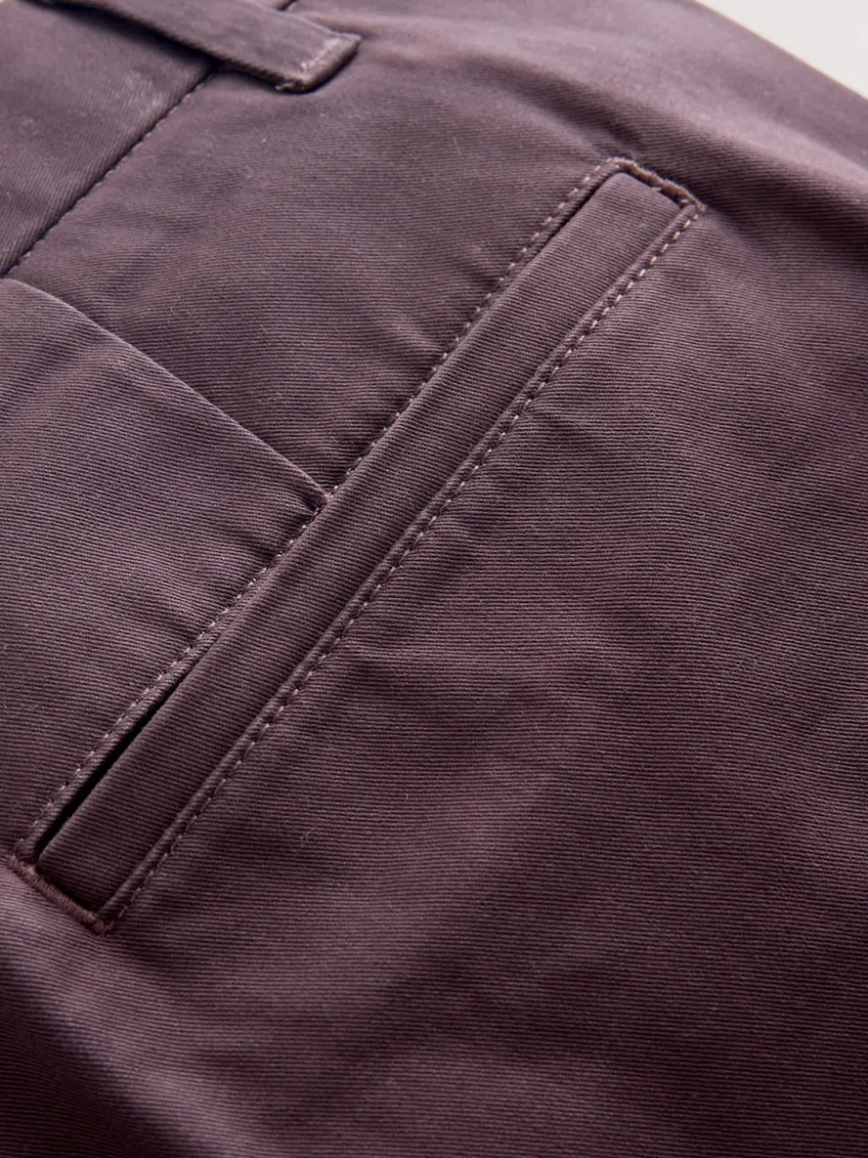 Purple Slim Fit Stretch Chinos Trousers