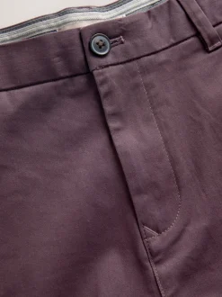Purple Slim Fit Stretch Chinos Trousers