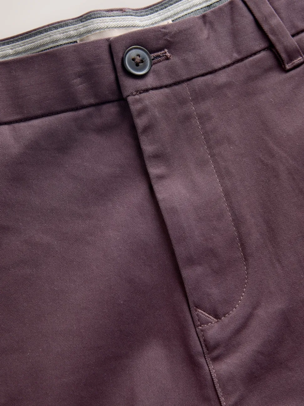 Purple Slim Fit Stretch Chinos Trousers