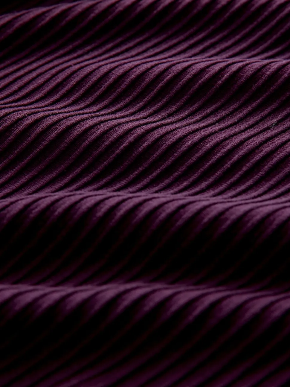 Purple Textured Smart Zip Neck Polo Shirt
