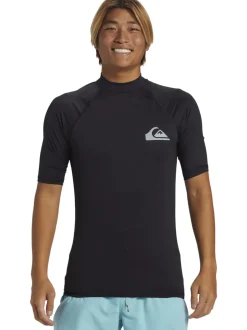 Quiksilver Black Short Sleeve UPF50 Rash Vest