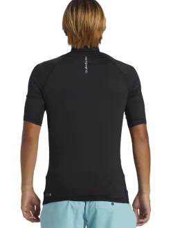 Quiksilver Black Short Sleeve UPF50 Rash Vest