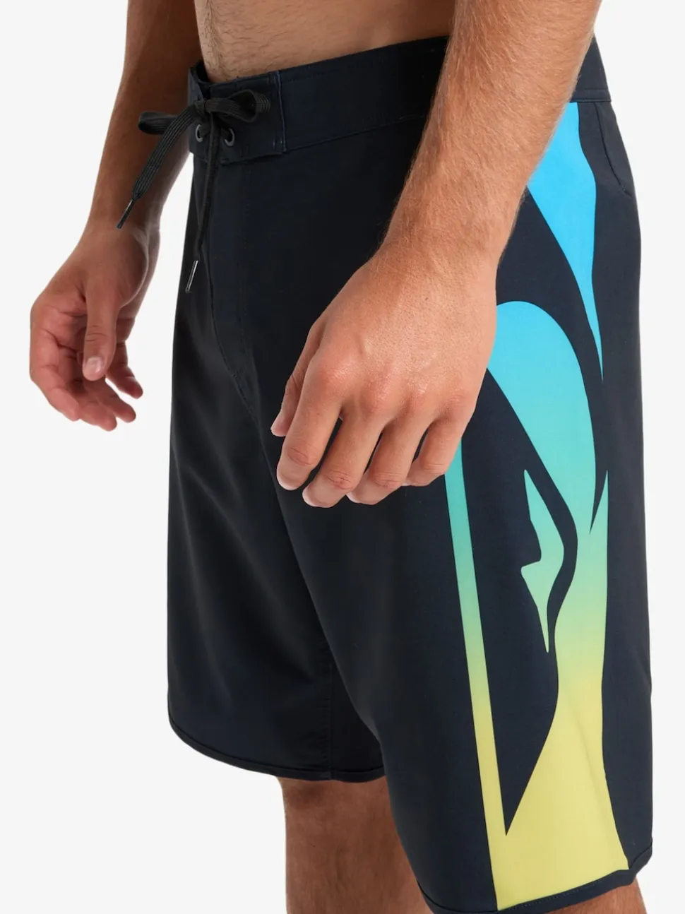 Quiksilver Black Surfsilk Holmes 20 Logo Swim Shorts