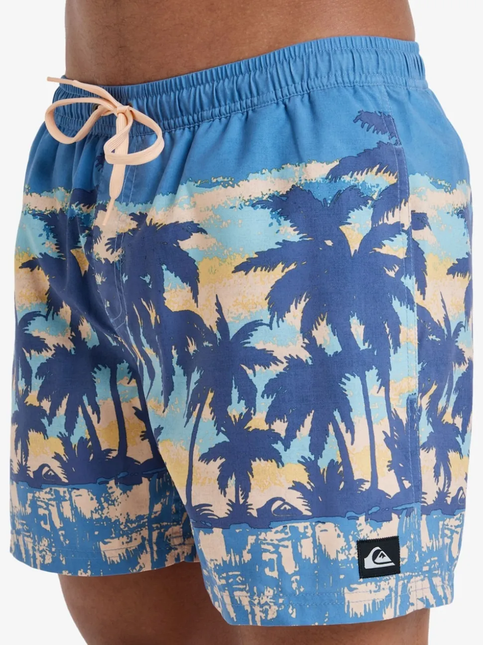 Quiksilver Blue Tropical Print Everyday Straight Volley 15 Swim Shorts