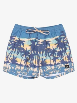 Quiksilver Blue Tropical Print Everyday Straight Volley 15 Swim Shorts