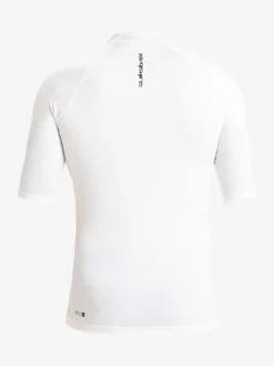Quiksilver White Short Sleeve UPF50 Rash Vest