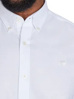 Raging Bull Long Sleeve Classic 100% Cotton Oxford White Shirt