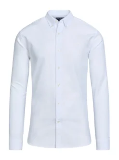 Raging Bull Long Sleeve Classic 100% Cotton Oxford White Shirt